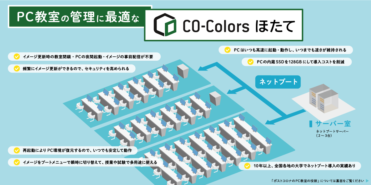 PC教室の管理に最適なCO-Colors ほたて