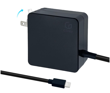 100W PD充電器 ケーブル一体型 イメージ図