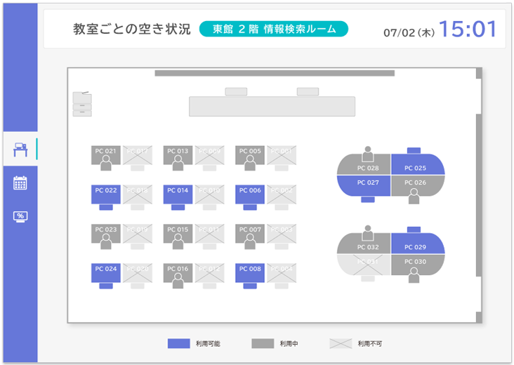 端末レイアウト表示(ユーザー向け)